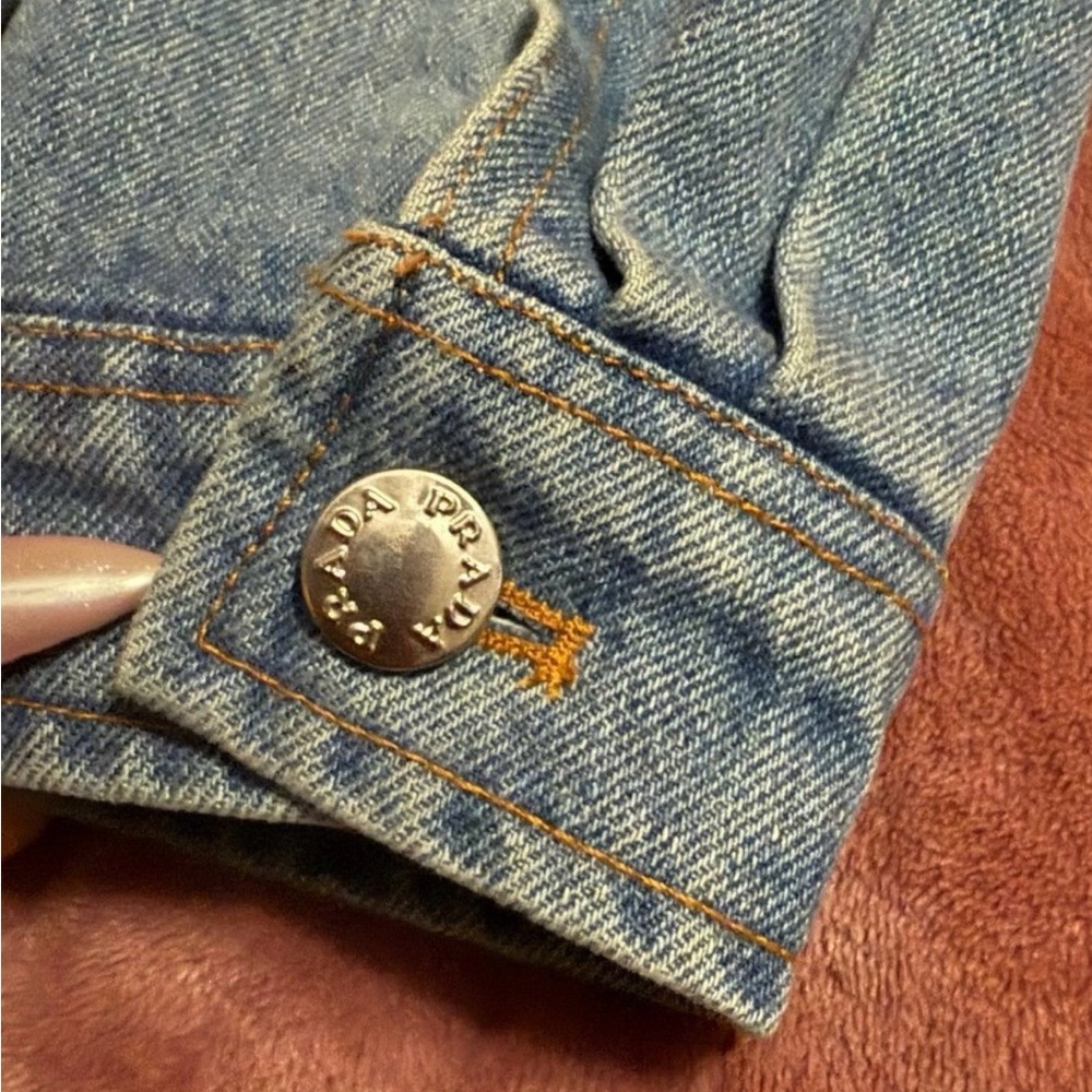Prada Blue Cropped Denim Jacket - Picture 8 of 13